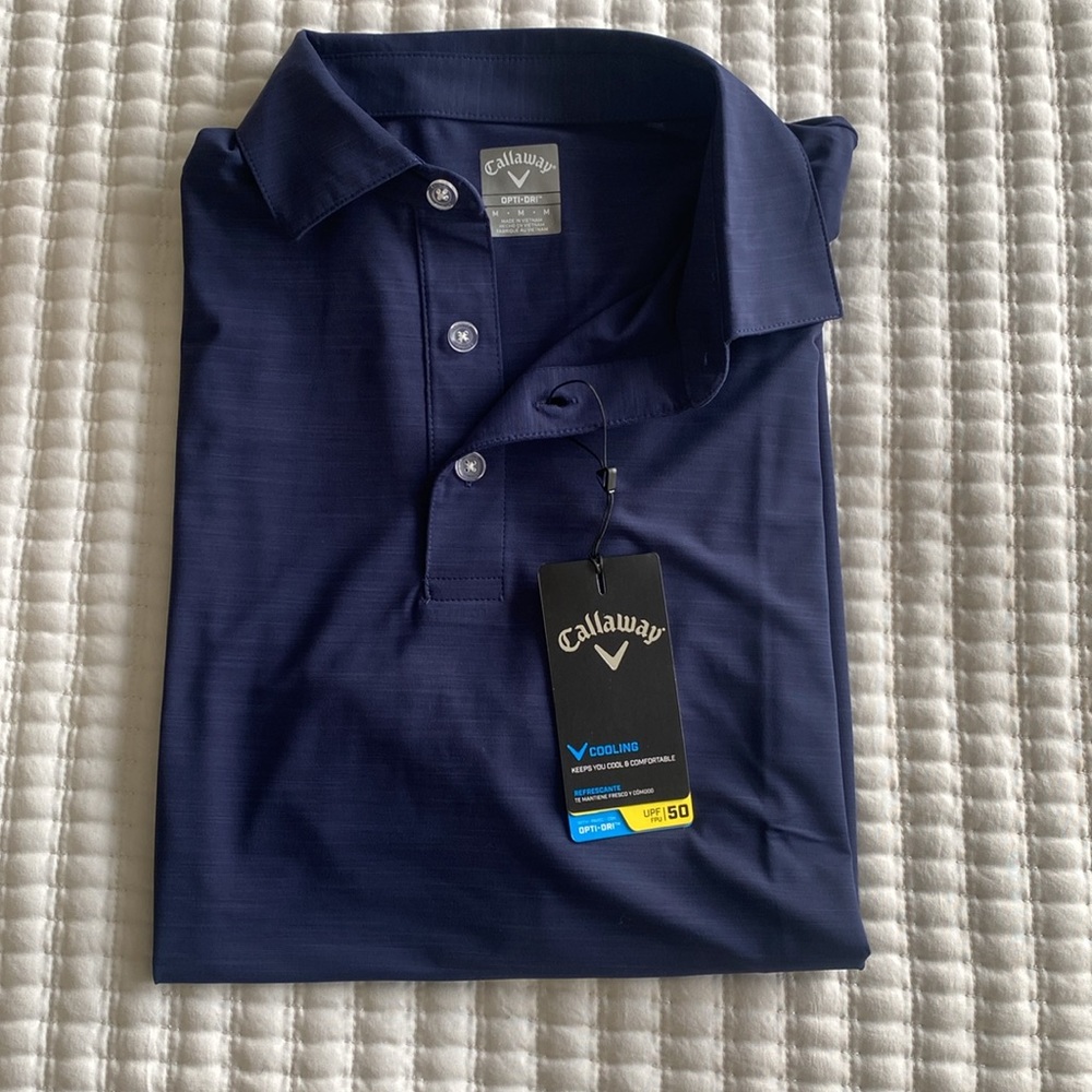 Callaway Golf Shirt Navy Blue Polo Tags Attached Brand New